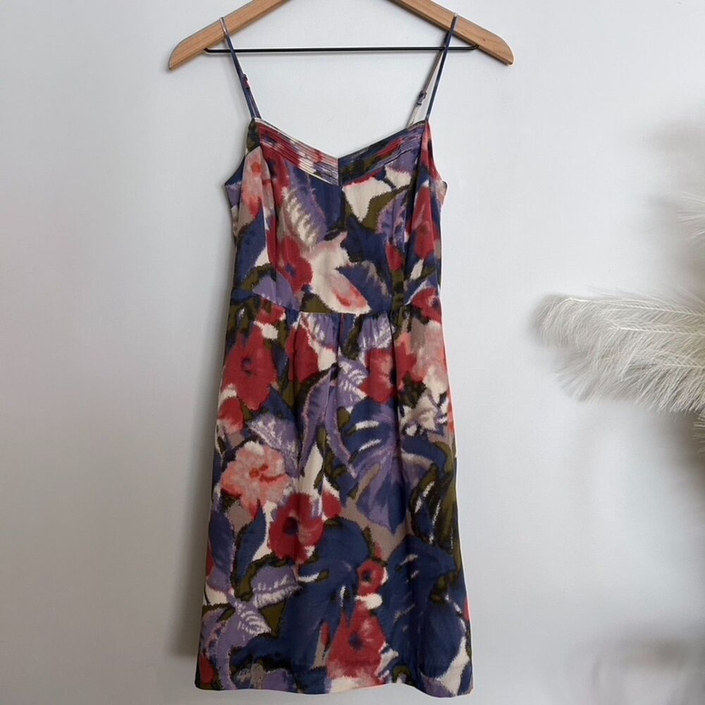 Moulinette Soeurs Silk Watercolor Floral Dress